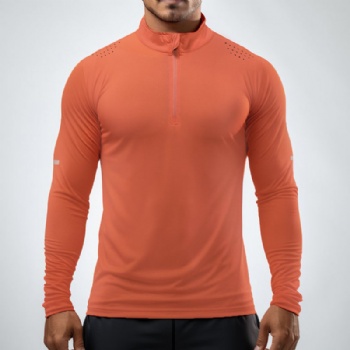 Quick Dry Breathable Sports Mesh Fabric Fitness Workout Active Wear Men's Tshirts Long Sleeve Gym TShirts