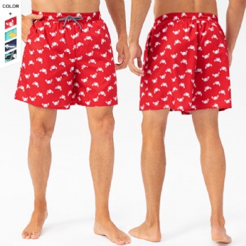 Men Quick Drying Beach Pants Seaside Surfing Resort Hot Spring Mesh Lined Loose Casual Shorts For Men