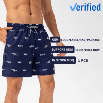 Men Quick Drying Beach Pants Seaside Surfing Resort Hot Spring Mesh Lined Loose Casual Shorts For Men